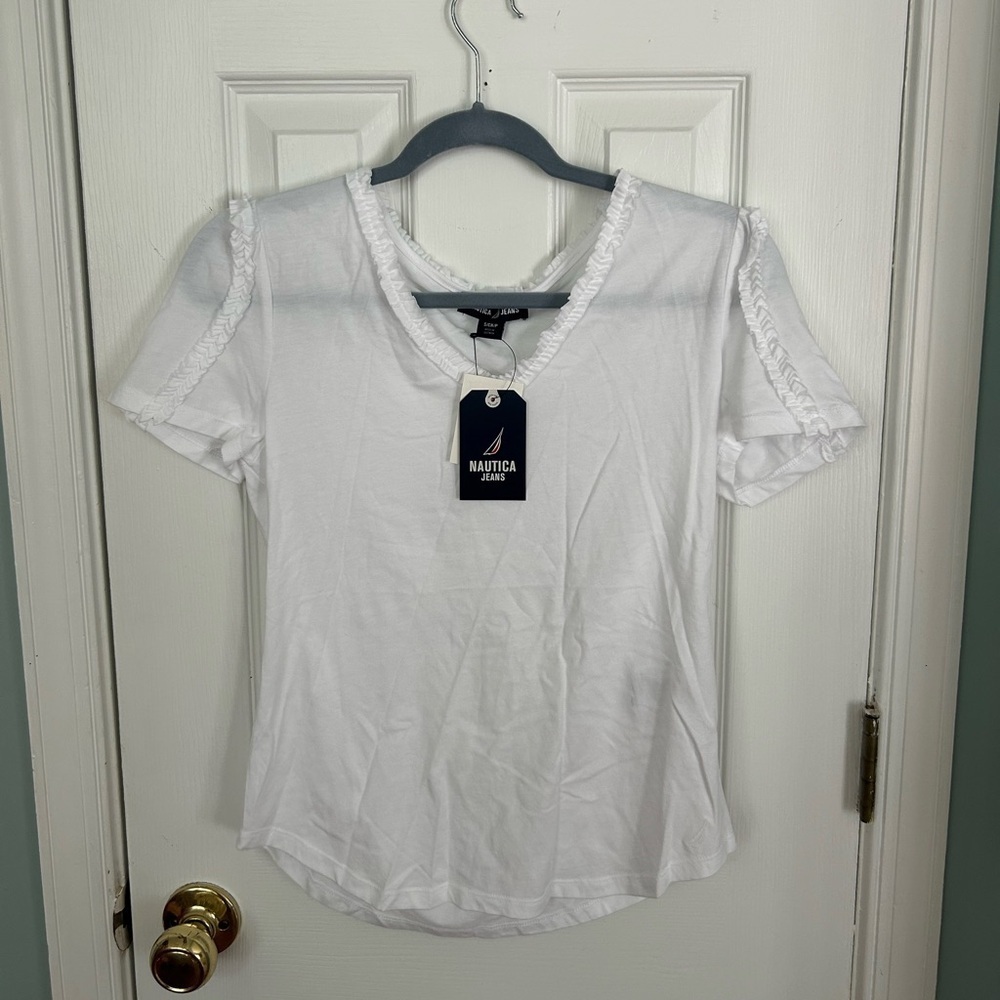 Nautica Jeans white shirt sleeve t-shirt